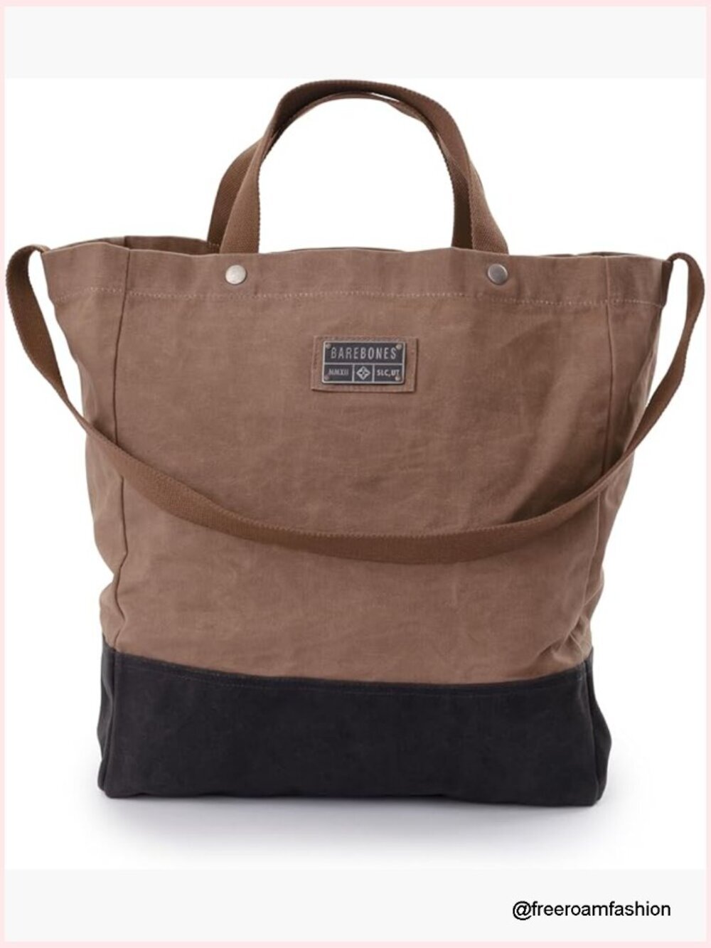 Waxed Canvas Tote - Heavy Duty Reusable Grocery Bag - Market Tote